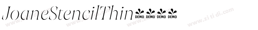 JoaneStencilThin字体转换