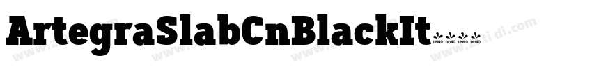 ArtegraSlabCnBlackIt字体转换