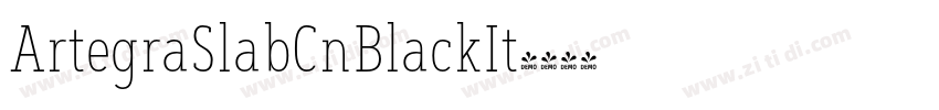ArtegraSlabCnBlackIt字体转换