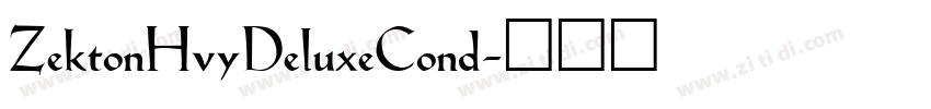 ZektonHvyDeluxeCond字体转换