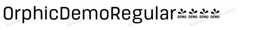 OrphicDemoRegular字体转换