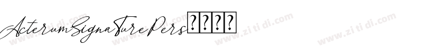 ActerumSignaTurePers字体转换