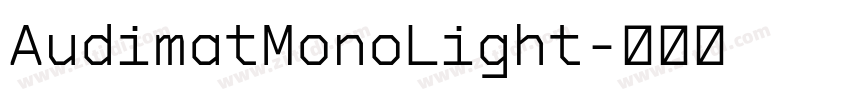 AudimatMonoLight字体转换 AudimatMonoLight字体转换