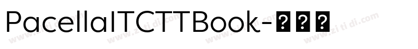 PacellaITCTTBook字体转换