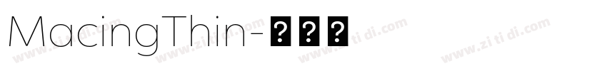 MacingThin字体转换
