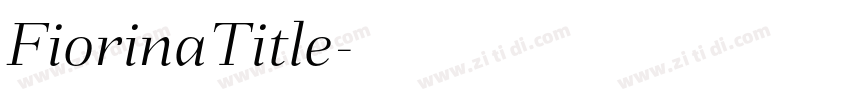 FiorinaTitle字体转换