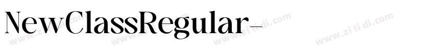 NewClassRegular字体转换