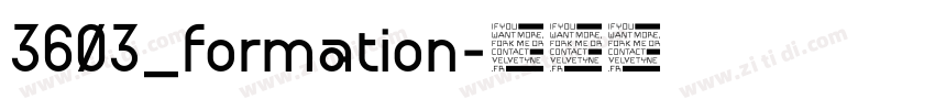 3603_formation字体转换