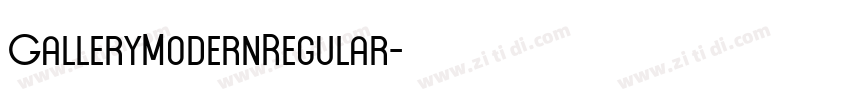 GalleryModernRegular字体转换