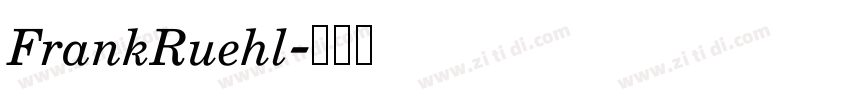 FrankRuehl字体转换