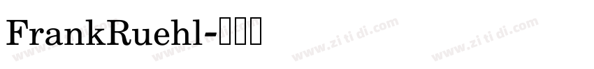 FrankRuehl字体转换