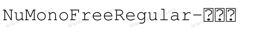 NuMonoFreeRegular字体转换
