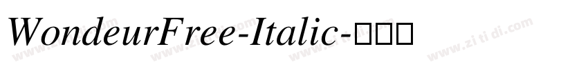WondeurFree-Italic字体转换
