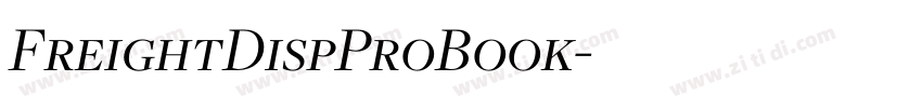 FreightDispProBook字体转换