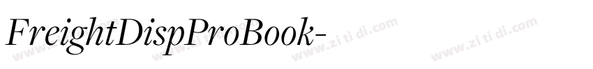 FreightDispProBook字体转换