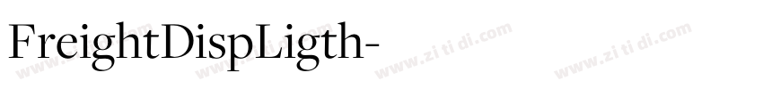FreightDispLigth字体转换