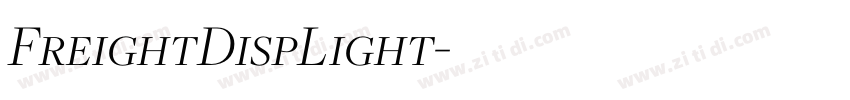 FreightDispLight字体转换