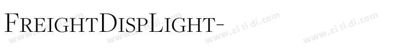 FreightDispLight字体转换