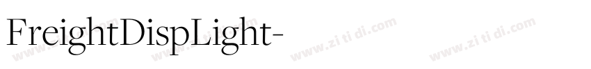 FreightDispLight字体转换