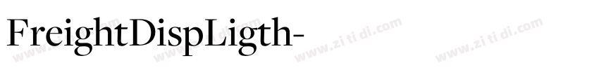 FreightDispLigth字体转换