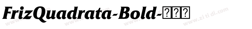 FrizQuadrata-Bold字体转换