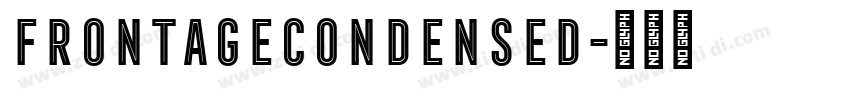 FrontageCondensed字体转换