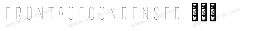 FrontageCondensed字体转换