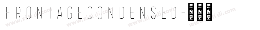 FrontageCondensed字体转换