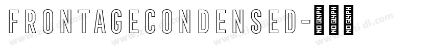 FrontageCondensed字体转换