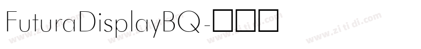 FuturaDisplayBQ字体转换