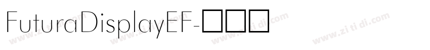 FuturaDisplayEF字体转换