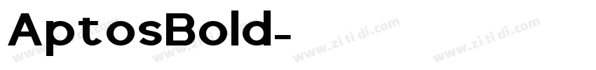 AptosBold字体转换