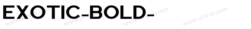 EXOTIC-BOLD字体转换