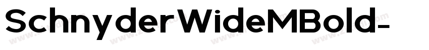 SchnyderWideMBold字体转换