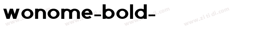 wonome-bold字体转换