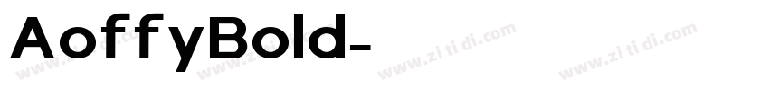 AoffyBold字体转换
