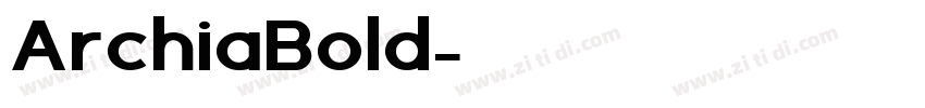 ArchiaBold字体转换