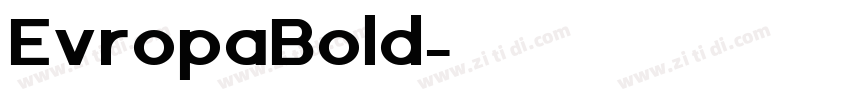 EvropaBold字体转换
