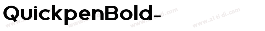 QuickpenBold字体转换