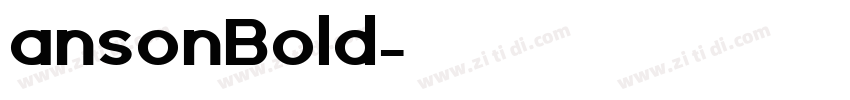 ansonBold字体转换