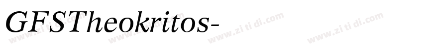 GFSTheokritos字体转换