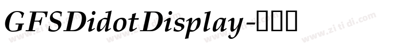 GFSDidotDisplay字体转换