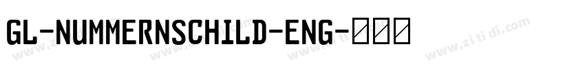 GL-Nummernschild-Eng字体转换