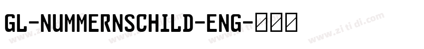 GL-Nummernschild-Eng字体转换