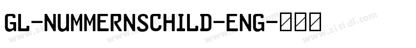 GL-Nummernschild-Eng字体转换