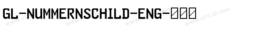 GL-Nummernschild-Eng字体转换