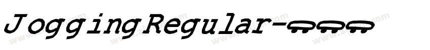 JoggingRegular字体转换