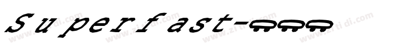 Superfast字体转换