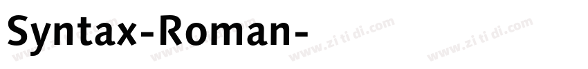 Syntax-Roman字体转换