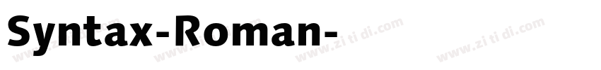 Syntax-Roman字体转换